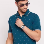 Printed Polo Neck T-shirt